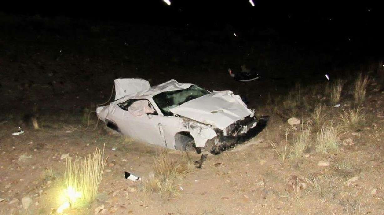 Damaged car from a wreck
