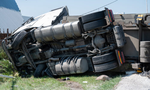 Overturned semitruck closes most lanes of southbound I-15 in Centerville